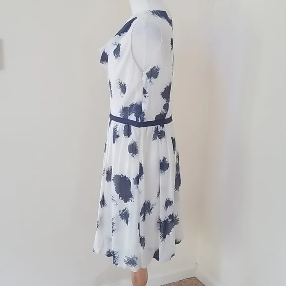 LOFT size 12 combo Sleeveless cowl balloon dress - Picture 2 of 9